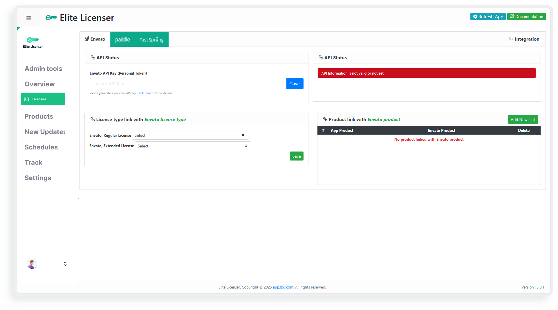 Auto-generate licenses on Envato order completion.