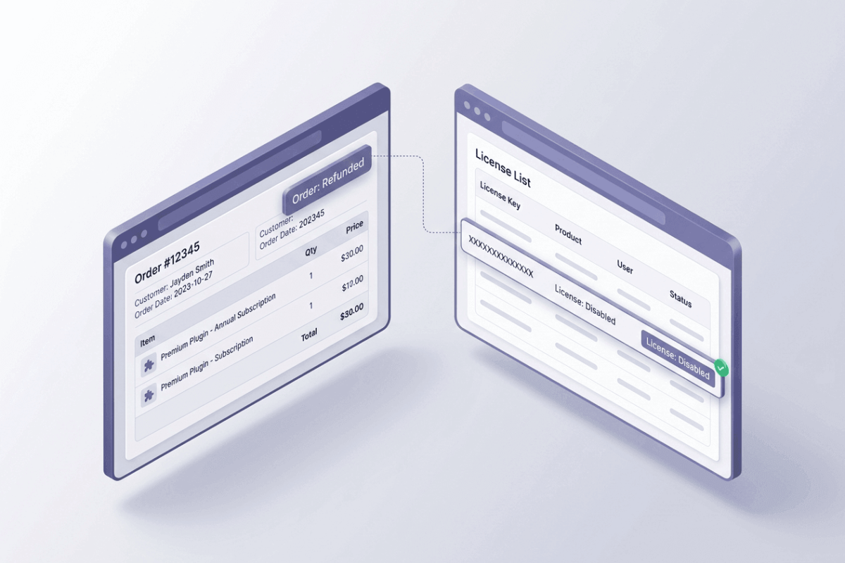 WooCommerce license automation