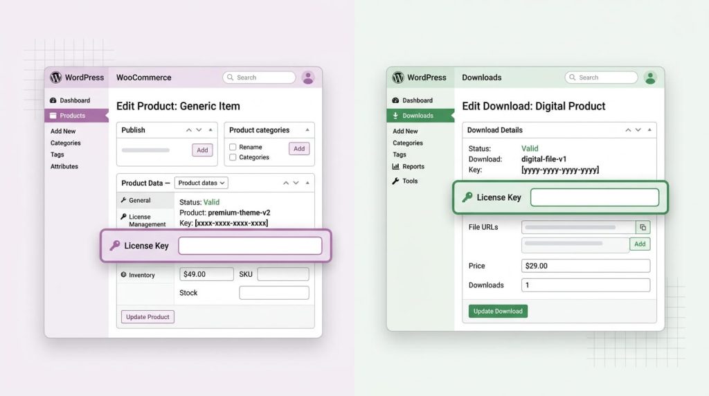 WooCommerce vs Easy Digital Downloads licensing