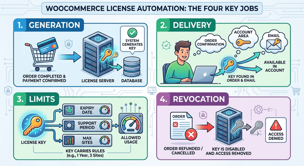 WooCommerce license automation